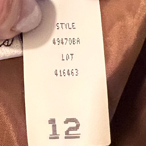 Vtg Kim Rogers A-Line Skirt Brown Wool Side Pockets Back Slit Midi High Waist - Picture 9 of 14